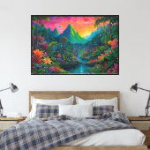 Stretched Canvas Print Leinwanddruck (Insitu (Schlafzimmer))