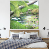 Stretched Canvas Print Leinwanddruck (Insitu (Schlafzimmer))