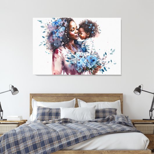 Stretched Canvas Print Leinwanddruck (Insitu (Schlafzimmer))
