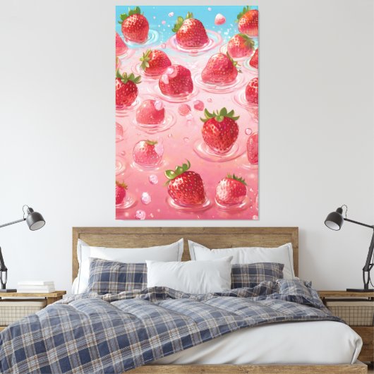 Stretched Canvas Print Leinwanddruck (Insitu (Schlafzimmer))