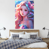 Stretched Canvas Print Leinwanddruck (Insitu (Schlafzimmer))