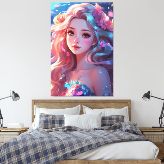 Stretched Canvas Print Leinwanddruck (Insitu (Schlafzimmer))