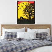Stretched Canvas Print Leinwanddruck (Insitu (Schlafzimmer))