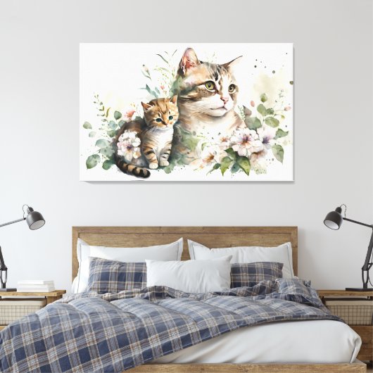 Stretched Canvas Print Leinwanddruck (Insitu (Schlafzimmer))