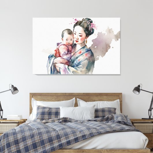 Stretched Canvas Print Leinwanddruck (Insitu (Schlafzimmer))