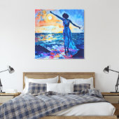 Stretched Canvas Print Leinwanddruck (Insitu (Schlafzimmer))