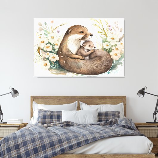 Stretched Canvas Print Leinwanddruck (Insitu (Schlafzimmer))