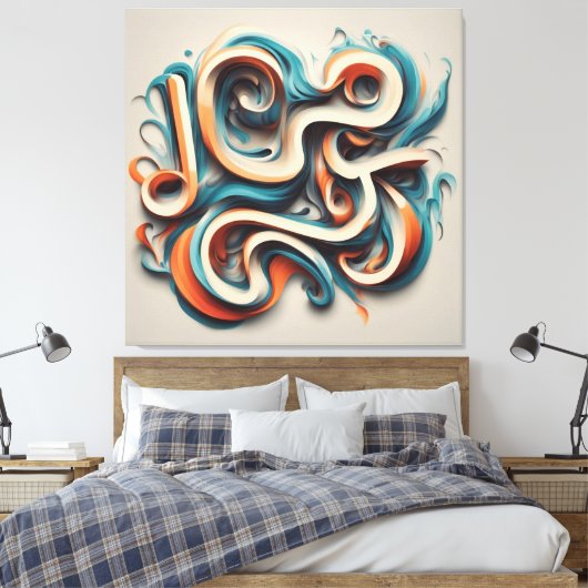 Stretched Canvas Print Leinwanddruck (Insitu (Schlafzimmer))
