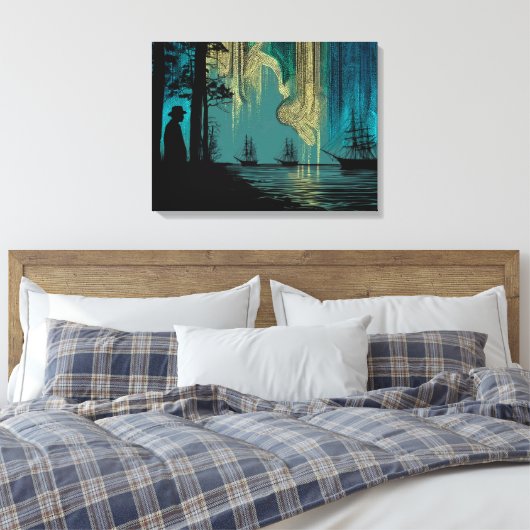 Stretched Canvas Print Leinwanddruck (Insitu (Schlafzimmer))