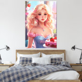 Stretched Canvas Print Leinwanddruck (Insitu (Schlafzimmer))