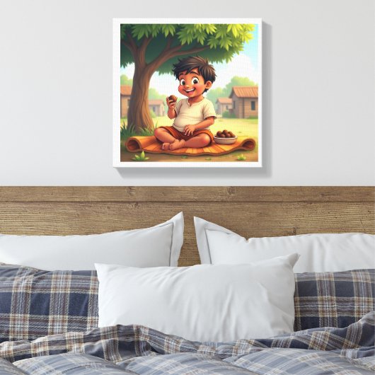 Stretched Canvas Print Leinwanddruck (Insitu (Schlafzimmer))