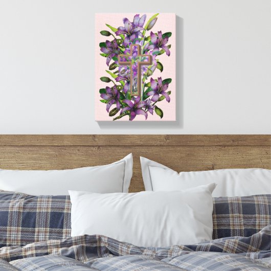 Stretched Canvas Print Leinwanddruck (Insitu (Schlafzimmer))