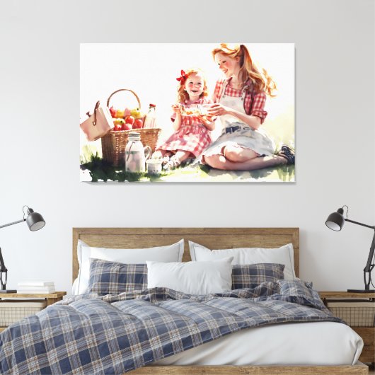 Stretched Canvas Print Leinwanddruck (Insitu (Schlafzimmer))