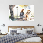 Stretched Canvas Print Leinwanddruck (Insitu (Schlafzimmer))