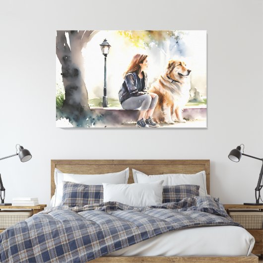 Stretched Canvas Print Leinwanddruck (Insitu (Schlafzimmer))