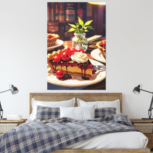 Stretched Canvas Print Leinwanddruck (Insitu (Schlafzimmer))