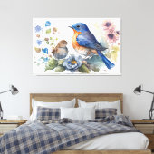 Stretched Canvas Print Leinwanddruck (Insitu (Schlafzimmer))