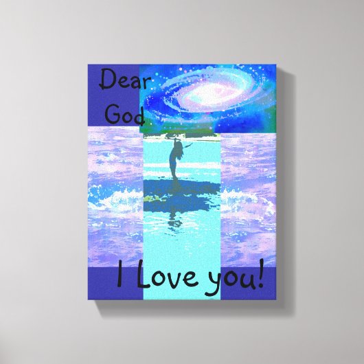 Stretched Canvas Print Lieber Gott, ich Liebe Sie! Leinwanddruck (Vorderseite)