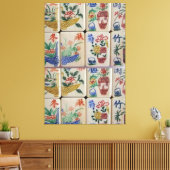 Stretched Canvas Print Mahjong Leinwanddruck (Insitu (Wohnzimmer))