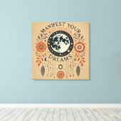 Stretched Canvas Print - Manifest Your Dreams Leinwanddruck (Insitu (Holzboden))