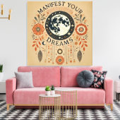 Stretched Canvas Print - Manifest Your Dreams Leinwanddruck (Insitu (Wohnzimmer))
