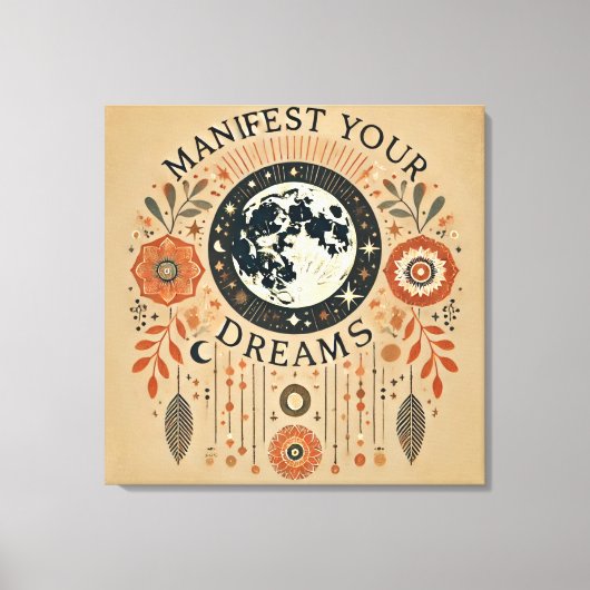 Stretched Canvas Print - Manifest Your Dreams Leinwanddruck (Vorderseite)