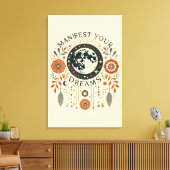 Stretched Canvas Print - Manifest Your Dreams Leinwanddruck (Insitu (Wohnzimmer))