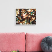 Stretched Canvas Print Mermaid Leinwanddruck (Insitu (Wohnzimmer))