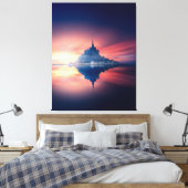 Stretched Canvas Print - Mont Saint Michel Frankre Leinwanddruck (Insitu (Schlafzimmer))