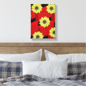 Stretched Canvas Print Mother's Day Floral Leinwanddruck (Insitu (Schlafzimmer))