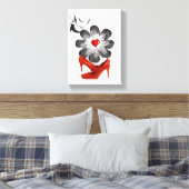 Stretched Canvas Print Mother's Day Floral Leinwanddruck (Insitu (Schlafzimmer))