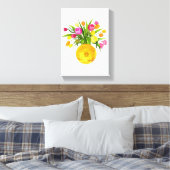 Stretched Canvas Print Mother's Day Floral Leinwanddruck (Insitu (Schlafzimmer))
