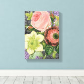 Stretched Canvas Print Mother's Day Floral Leinwanddruck (Insitu (Holzboden))