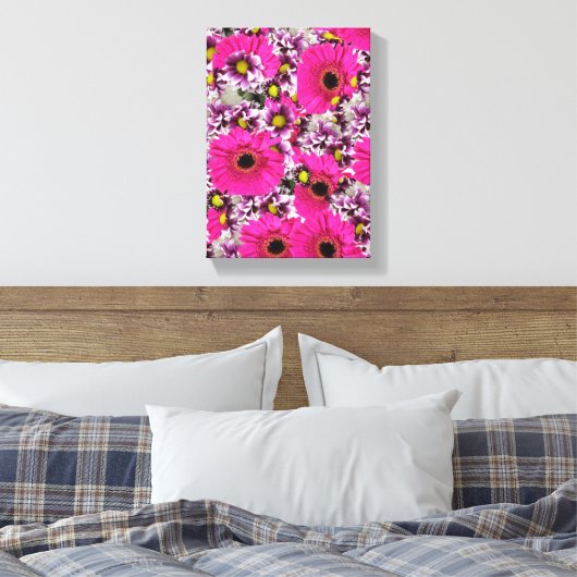 Stretched Canvas Print Mother's Day Floral Leinwanddruck (Insitu (Schlafzimmer))