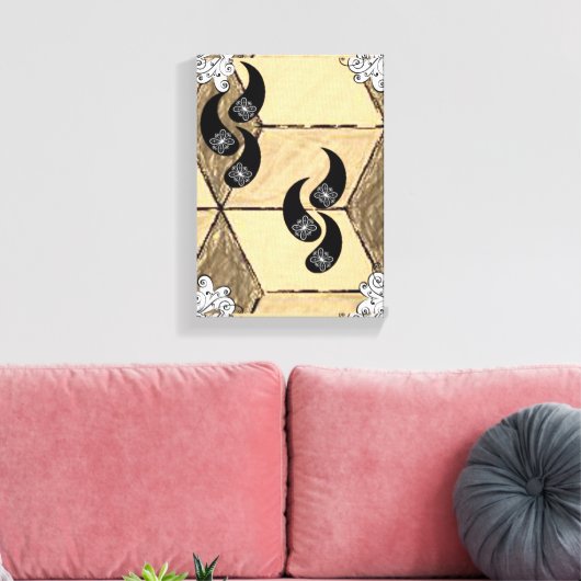 Stretched Canvas Print Mother's Day Floral Leinwanddruck (Insitu (Wohnzimmer))