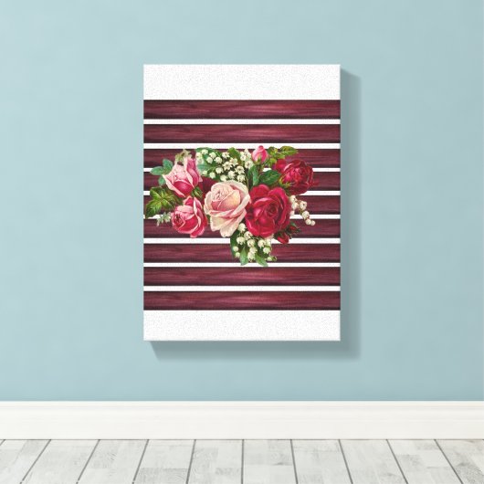 Stretched Canvas Print Mother's Day Floral Leinwanddruck (Insitu (Holzboden))