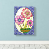 Stretched Canvas Print Mother's Day Floral Leinwanddruck (Insitu (Holzboden))