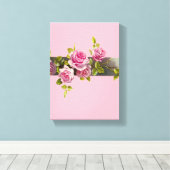 Stretched Canvas Print Mother's Day Floral Leinwanddruck (Insitu (Holzboden))