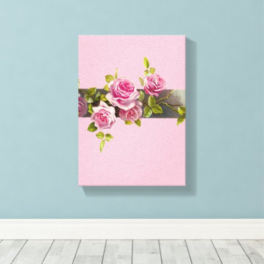 Stretched Canvas Print Mother's Day Floral Leinwanddruck (Insitu (Holzboden))