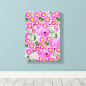 Stretched Canvas Print Mother's Day Floral Leinwanddruck (Insitu (Holzboden))