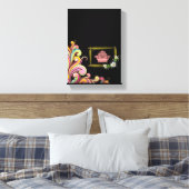 Stretched Canvas Print Mother's Day Floral Leinwanddruck (Insitu (Schlafzimmer))