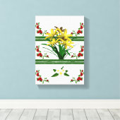 Stretched Canvas Print Mother's Day Floral Leinwanddruck (Insitu (Holzboden))