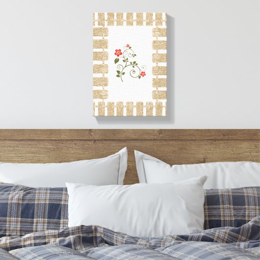 Stretched Canvas Print Mother's Day Floral Leinwanddruck (Insitu (Schlafzimmer))