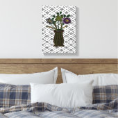 Stretched Canvas Print Mother's Day Floral Leinwanddruck (Insitu (Schlafzimmer))