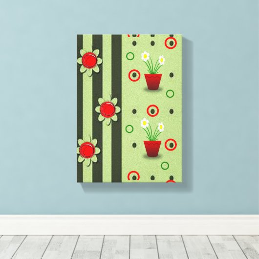 Stretched Canvas Print Mother's Day Floral Leinwanddruck (Insitu (Holzboden))