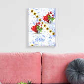 Stretched Canvas Print Mother's Day Floral Leinwanddruck (Insitu (Wohnzimmer))