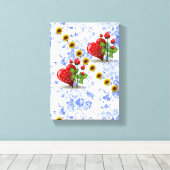 Stretched Canvas Print Mother's Day Floral Leinwanddruck (Insitu (Holzboden))