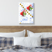 Stretched Canvas Print Mother's Day Floral Leinwanddruck (Insitu (Schlafzimmer))