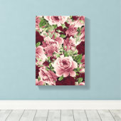 Stretched Canvas Print Mother's Day Floral Leinwanddruck (Insitu (Holzboden))