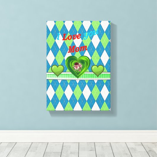 Stretched Canvas Print Mother's Day Leinwand (Insitu (Holzboden))